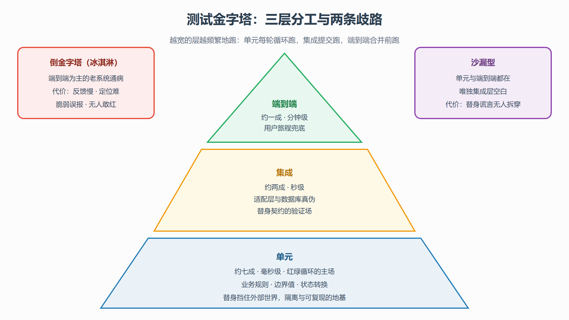 图：测试金字塔对照图
